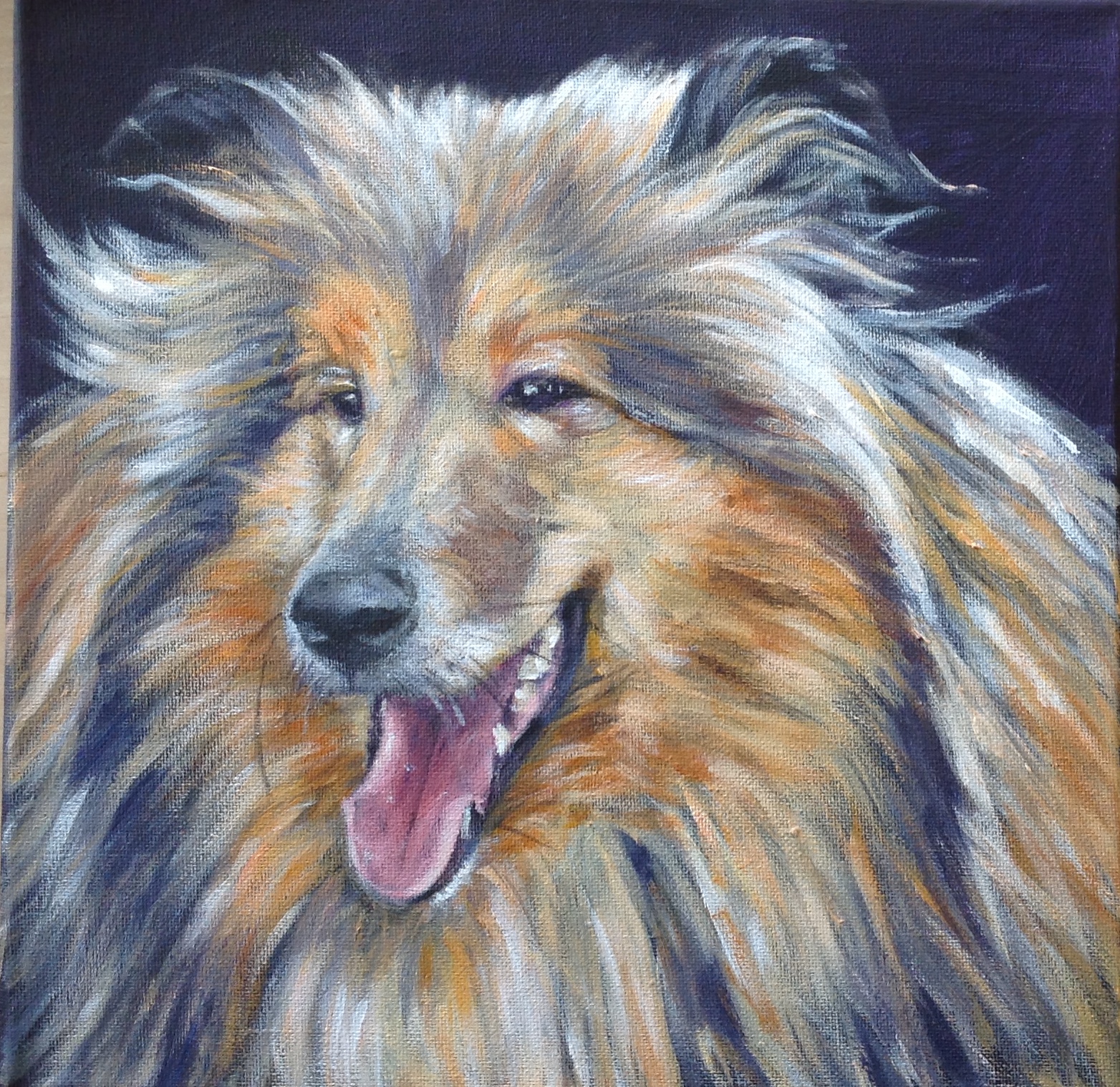 Monika Strugarek schilderij, Noa, acryl, 30x30