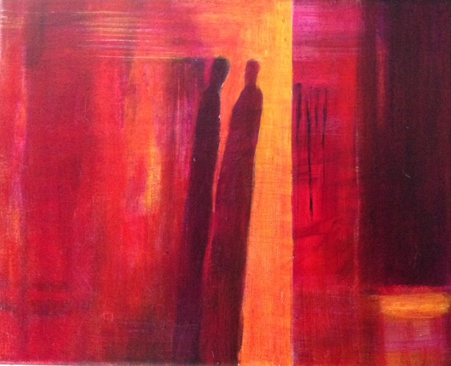 Monika Strugarek schilderij, Goodbye, acryl, 30x40