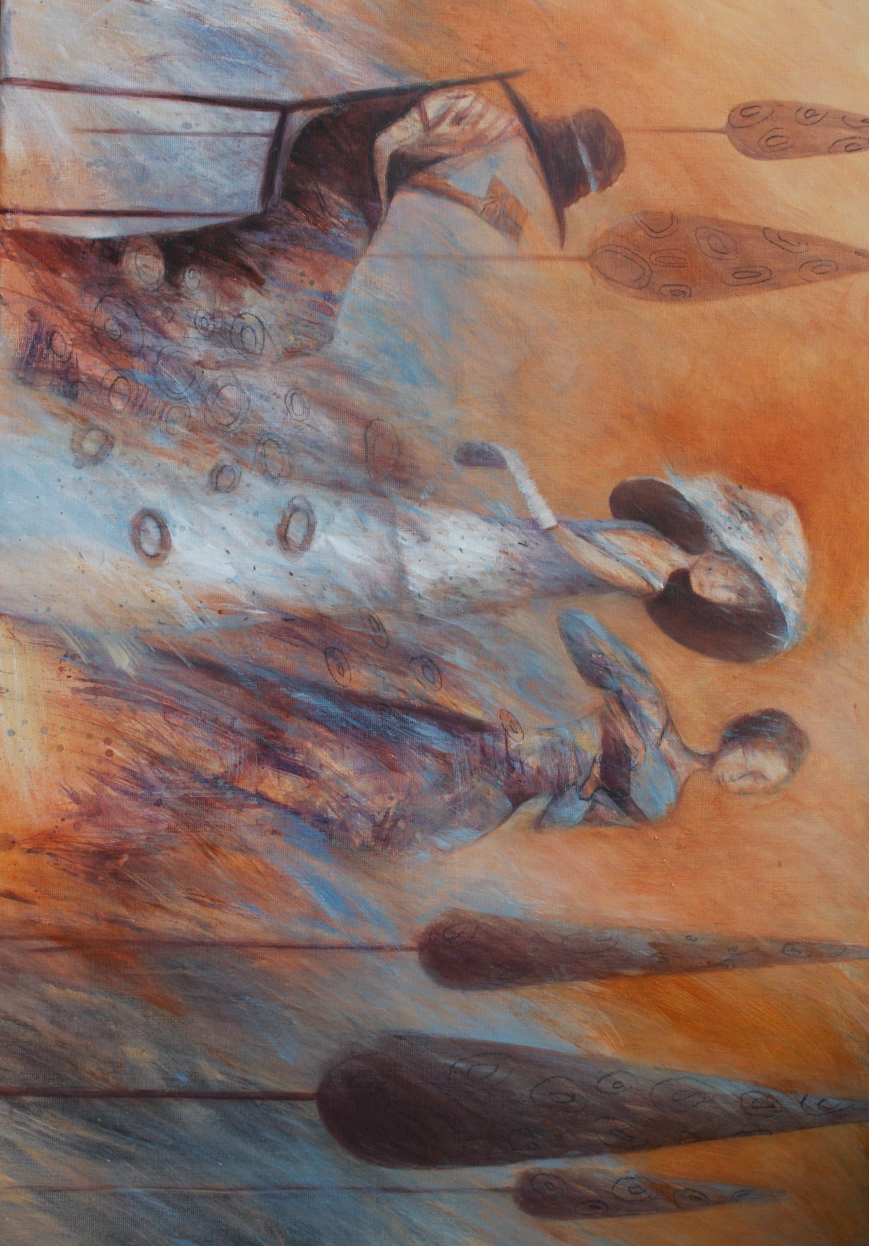 Monika Strugarek schilderij, Offline, acryl, 100#70
